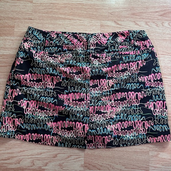 Slazenger Black Skort with Colorful Swirls Size 10 - Picture 6 of 6